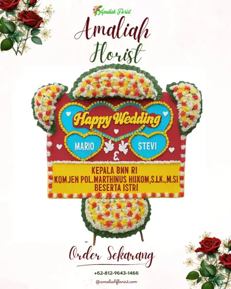 Papan Bunga Pernikahan Cikonengkulon